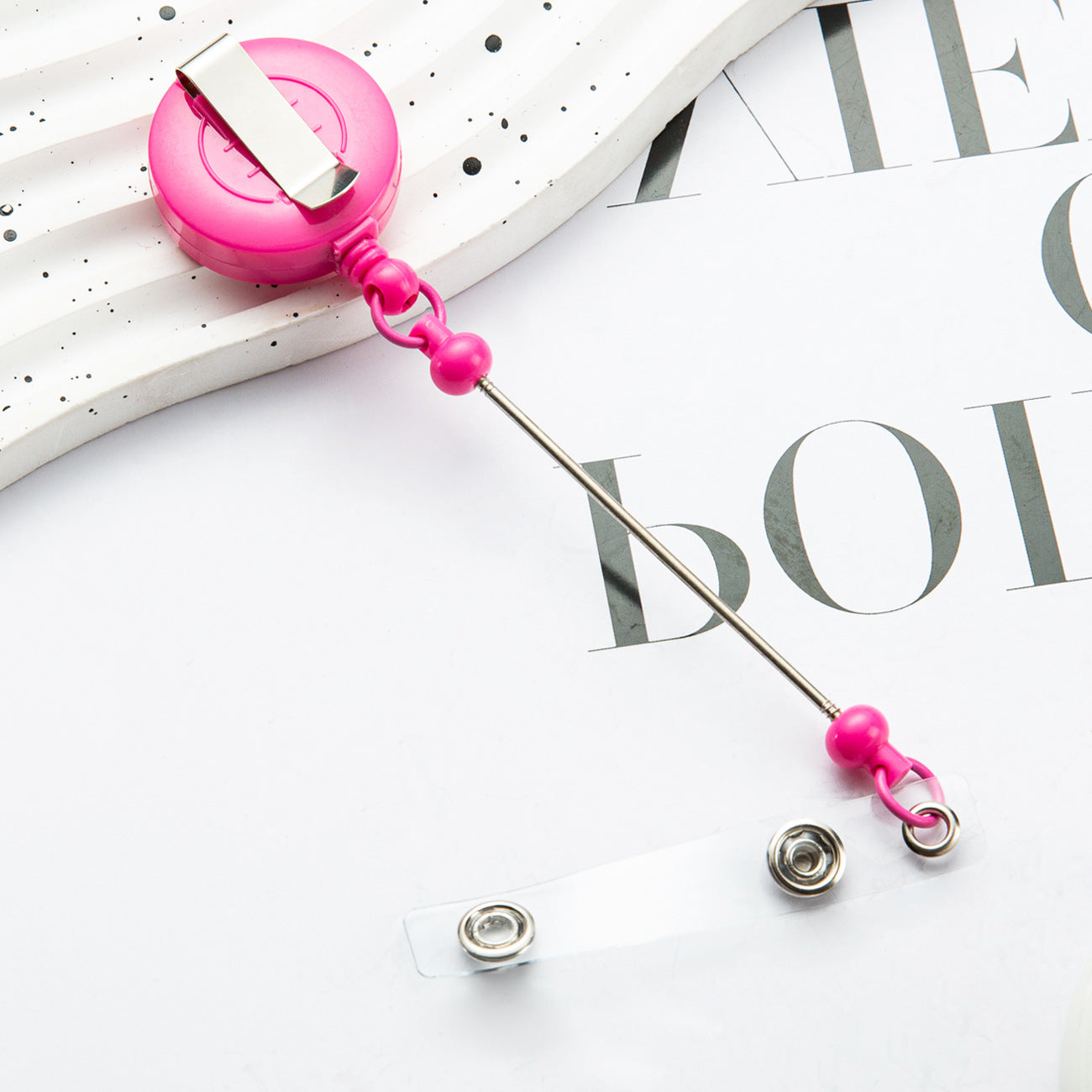 diy bead key chain retractable buckle